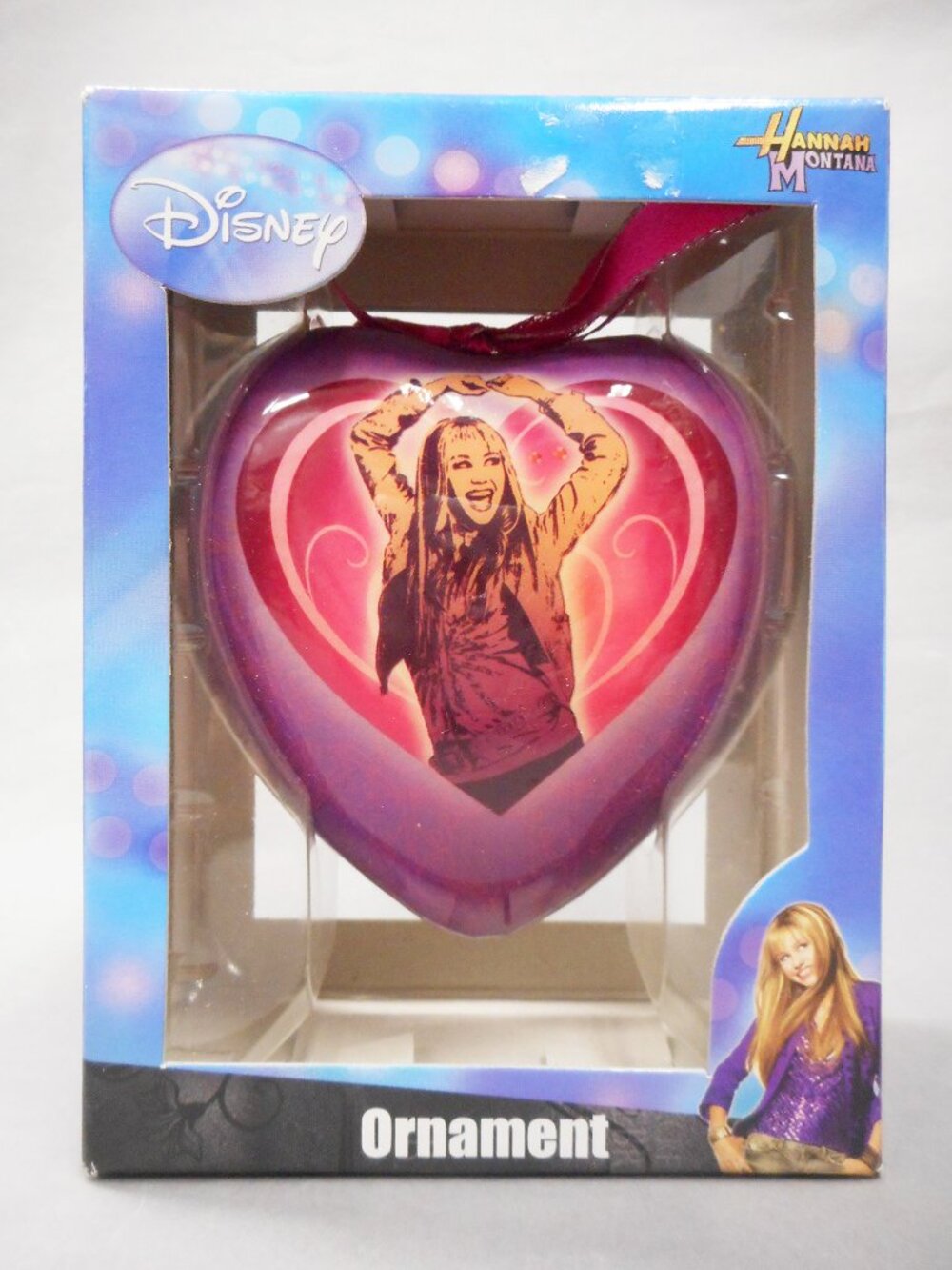 Disney Hanna Montana Heart  Ornament -New in box, Miley Cyrus